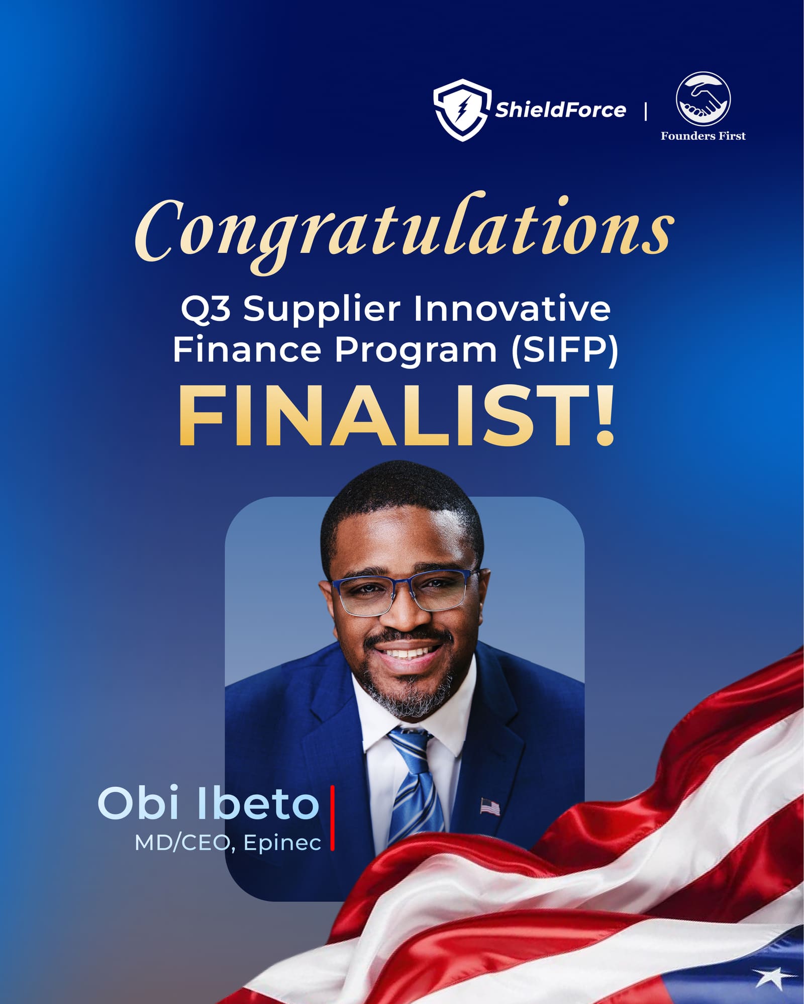 ShieldForce Q3 Supplier Innovative Finance Program (SIFP) recognition banner