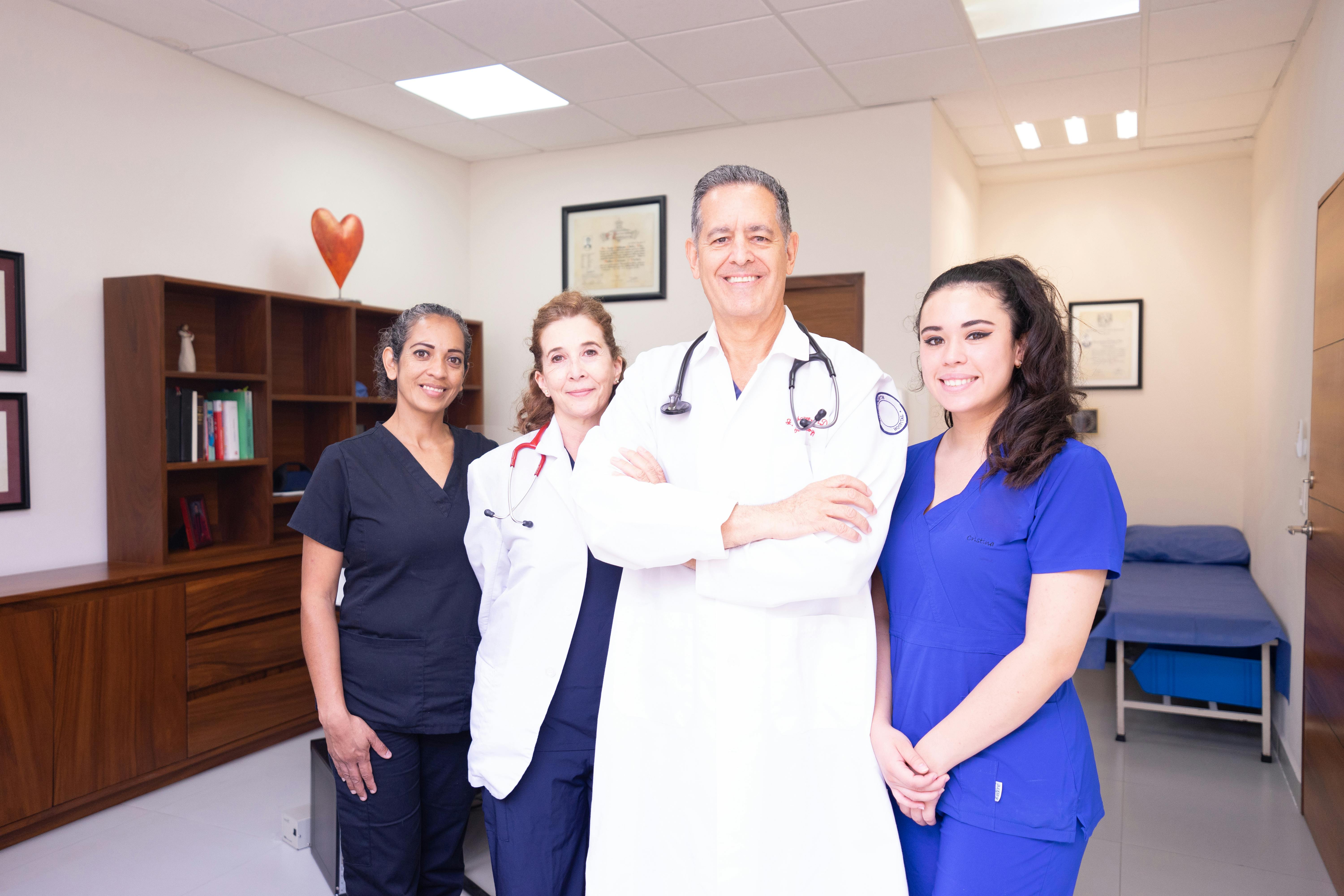 Healthcare professionals in a medical office